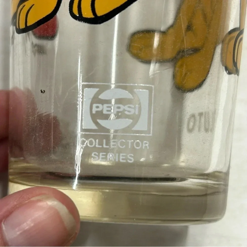 Vintage 1978 Walt Disney Productions Pluto Pepsi Drinkware Happy Birthday Mickey